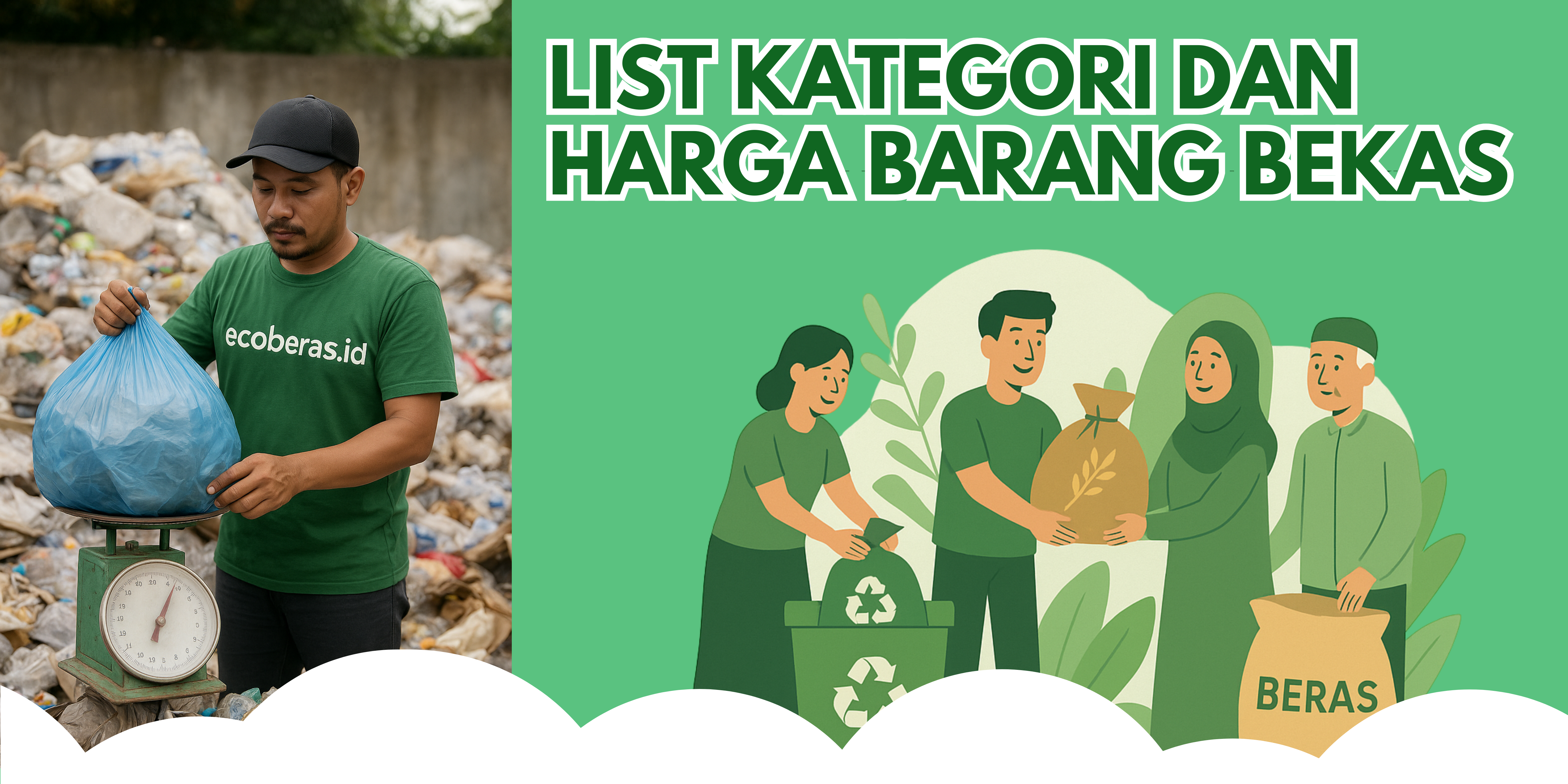 Foto List Daftar dan Harga Barang Bekas yang dapat diTukarkan Beras